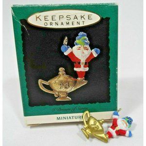 SANTA GENIE 1993 Handcrafted Hallmark Keepsake Miniature Ornament Collectible